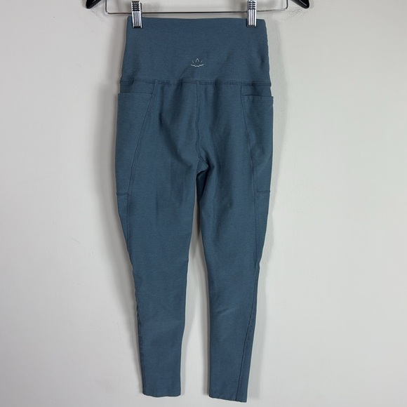 Beyond Yoga Pants - Beyond Yoga Spacedye Out Of Pocket High Waist Leggings in Heather Blue Size Sml